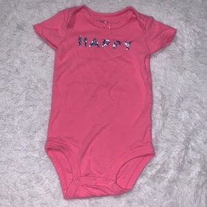 (3 for $10) Carter’s pink happy bodysuit